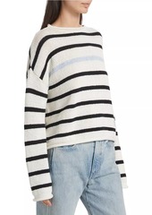 Veronica Beard Rori Striped Cotton Sweater