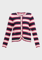 Veronica Beard Sabelle Striped Knit Jacket