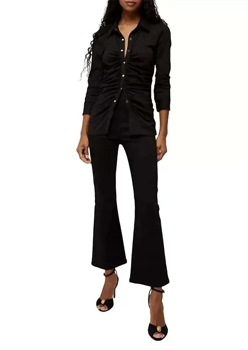 Veronica Beard Sana Pull On Ankle Flare Pant In Onyx