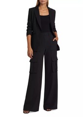 Veronica Beard Saul Crepe Cargo Pants