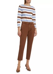 Veronica Beard Sia Twill Chino Tapered Pants