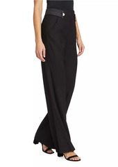 Veronica Beard Sunny Linen-Blend Wide-Leg Pants