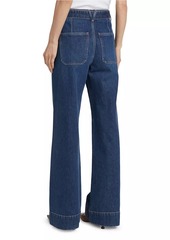 Veronica Beard Taylor Belted Wide-Leg Jeans