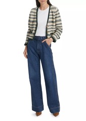 Veronica Beard Taylor Belted Wide-Leg Jeans