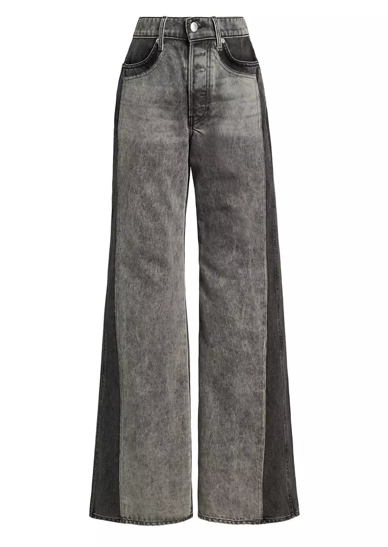 Veronica Beard Taylor Denim High-Rise Wide-Leg Jeans