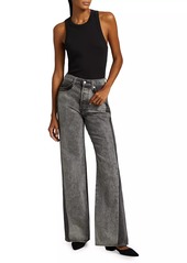 Veronica Beard Taylor Denim High-Rise Wide-Leg Jeans