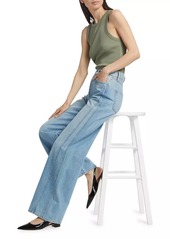 Veronica Beard Taylor Double-Seam Wide-Leg Jeans