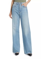 Veronica Beard Taylor Double-Seam Wide-Leg Jeans