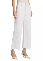 Veronica Beard Taylor High-Rise Cropped Wide-Leg Jeans