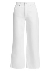 Veronica Beard Taylor High-Rise Cropped Wide-Leg Jeans