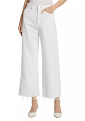 Veronica Beard Taylor High-Rise Cropped Wide-Leg Jeans