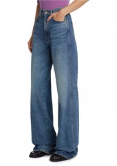 Veronica Beard Taylor High-Rise Wide-Leg Jeans