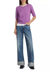 Veronica Beard Taylor High-Rise Wide-Leg Jeans