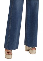 Veronica Beard Taylor High-Rise Wide-Leg Jeans