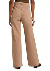 Veronica Beard Taylor High-Rise Wide-Leg Jeans