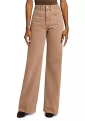 Veronica Beard Taylor High-Rise Wide-Leg Jeans