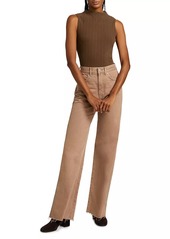 Veronica Beard Taylor High-Rise Wide-Leg Jeans