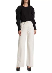 Veronica Beard Taylor High-Rise Wide-Leg Pants