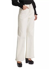 Veronica Beard Taylor High-Rise Wide-Leg Pants