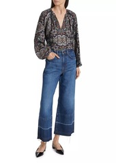 Veronica Beard Taylor Wide-Leg Crop Jeans