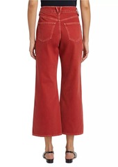 Veronica Beard Taylor Wide-Leg Crop Jeans