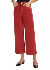 Veronica Beard Taylor Wide-Leg Crop Jeans