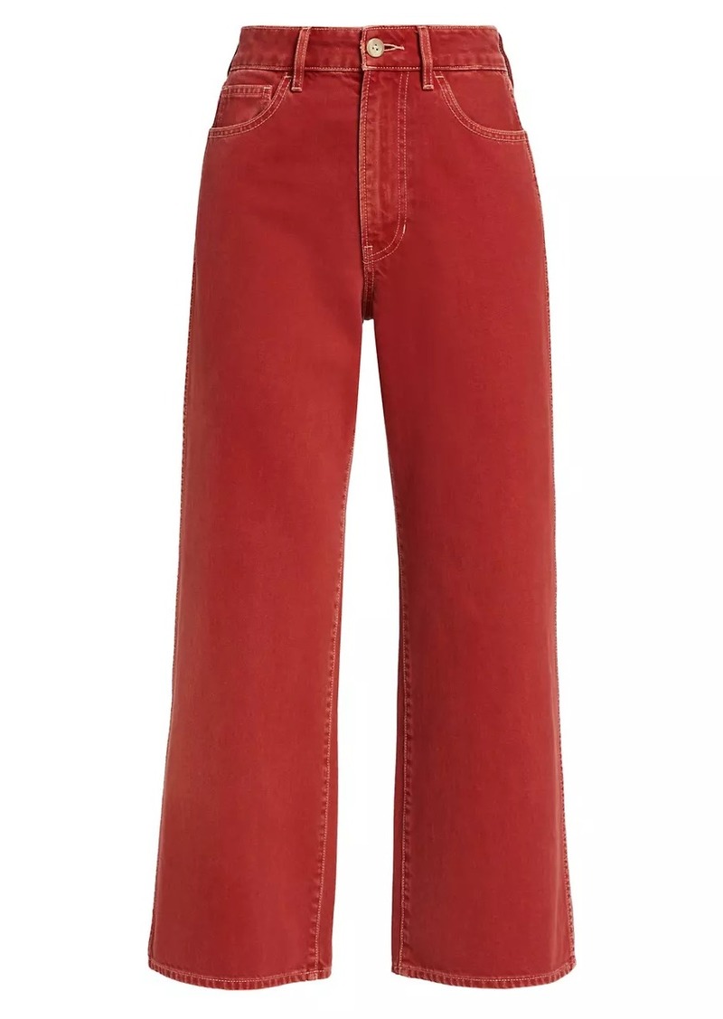 Veronica Beard Taylor Wide-Leg Crop Jeans