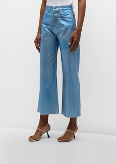 Veronica Beard Taylor Wide-Leg Crop Jeans