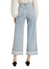 Veronica Beard Taylor Wide-Leg Cuffed Jeans