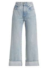 Veronica Beard Taylor Wide-Leg Cuffed Jeans