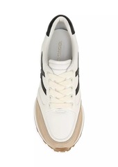 Veronica Beard Valentina Leather Low-Top Sneakers