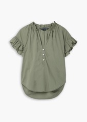 Veronica Beard - Milly ruffled cotton-voile top - Green - XS