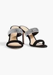 Veronica Beard - Alvari crystal-embellished suede mules - Black - US 5