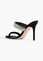 Veronica Beard - Alvari crystal-embellished suede mules - Black - US 5