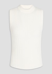 Veronica Beard - Amarone ribbed-knit top - White - L