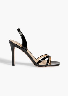 Veronica Beard - Analita patent-leather slingback sandals - Black - US 11
