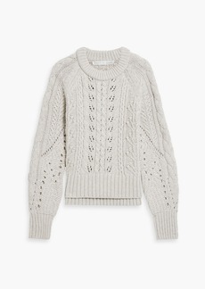 Veronica Beard - Asita cable-knit sweater - White - L