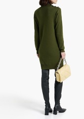 Veronica Beard - Banner button-detailed merino wool turtleneck mini dress - Green - XS