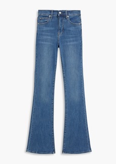 Veronica Beard - Beverly faded high-rise flared jeans - Blue - 23