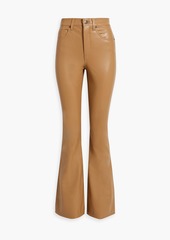 Veronica Beard - Beverly faux leather flared pants - Brown - 24
