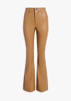 Veronica Beard - Beverly faux leather flared pants - Brown - 24