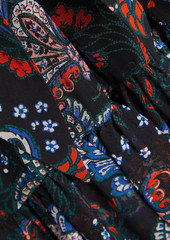 Veronica Beard - Bolade printed silk-georgette mini dress - Black - US 0