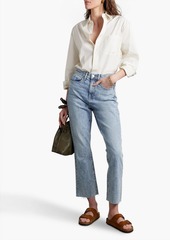Veronica Beard - Carly cropped high-rise flared jeans - Blue - 24