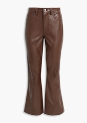 Veronica Beard - Carson faux stretch-leather flared pants - Brown - 31