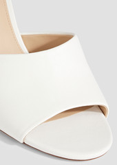 Veronica Beard - Dali leather wedge mules - White - US 10