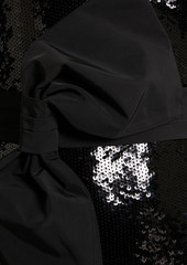Veronica Beard - Dalyn bow-embellished sequined jersey midi dress - Black - US 0