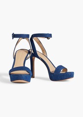 Veronica Beard - Darcelle denim platform sandals - Blue - US 11