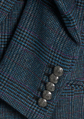 Veronica Beard - Fabiola cropped Prince of Wales checked tweed blazer - Blue - US 0