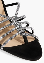 Veronica Beard - Gaffney crystal-embellished suede mules - Black - US 6
