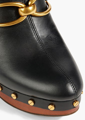 Veronica Beard - Giles leather platform mules - Black - US 6